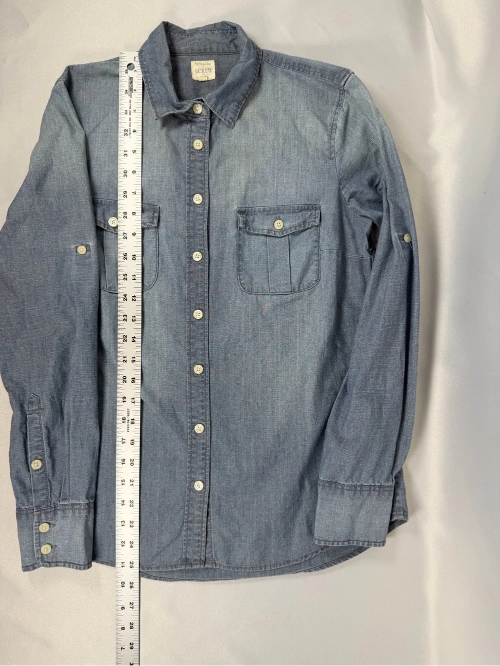 J.Crew Women’s Chambray Perfect Shirt | Light Denim | XS | GUC
